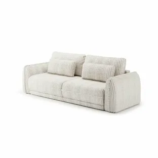 Canapea Extensibila Mojave, 253x120x74 cm, Stofa Raiata - Beige