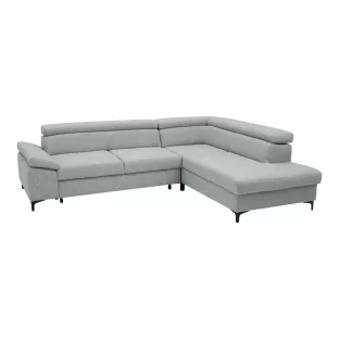 Coltar Extensibil Lonigo, 247x196x71-84 cm, Stofa Neve 80 Gri Deschis