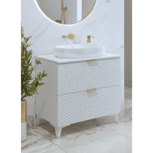 Dulap pentru lavoar Laura, 80x49x63, MDF, Alb