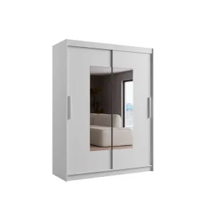 Dulap Usi Culisante Westa III, 150x58x200 cm, Alb Mat