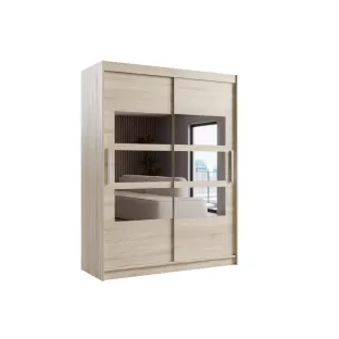 Dulap Usi Culisante Westa VII, 150x58x200 cm, Stejar Sonoma