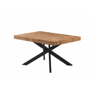 Masa Extensibila Pearson, 140-170-200x90x76 cm, Metal/MDF, Negru/Stejar