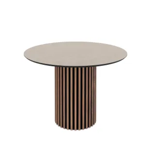 Masa Rotunda Olympus Anemon, Ø110x76 cm, MDF, Beige/Natur