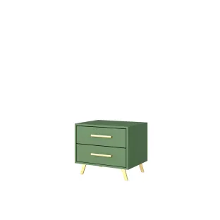 Noptiera Bali, 2 Sertare, 54x41x48 cm, Verde