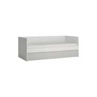 Pat Pentru Copii Flexi FLXZ01 90CM, Pal Melaminat, Alb Alpin/Gri Billbergia
