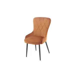 Scaun Latina, Stofa Catifea Caramizie, 52x55x91 H cm