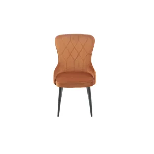 Scaun Latina, Stofa Catifea Caramizie, 52x55x91 H cm
