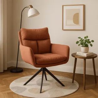Scaun Rotativ Pomona, 58x64x97 cm, Stofa
