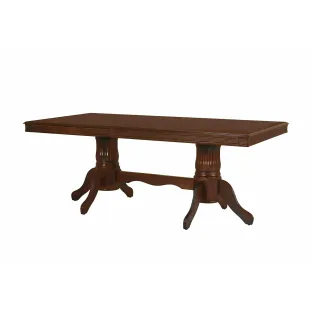 Set Masa Dubai + 6 Scaune Lopez, 200x100x76 cm, Lemn + MDF, Nuc