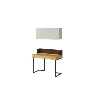 Set Mobilier pentru Copii, TEEN FLEX SET12B, 110x61x193 h cm,  Silk Flou/Stejar Hikory