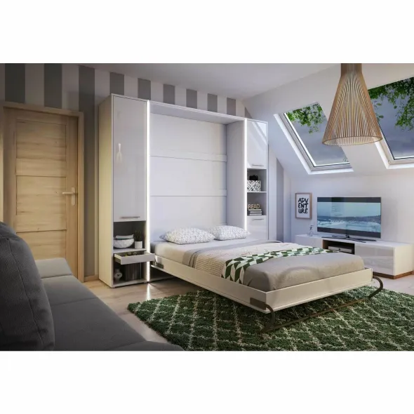 Ansamblu cu pat rabatabil de perete vertical Concept Pro 140x200 picture - 6