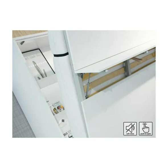 Lenart BED CONCEPT - Ansamblu Pat rabatabil de perete vertical cu mecanism pneumatic 180x200 si 2 dulapuri picture - 5