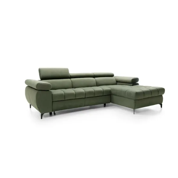 Coltar Extensibil Lugano I, 276x174x77-93 cm, Stofa Verde Olive, Castel 39 picture - 2