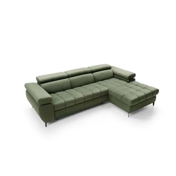 Coltar Extensibil Lugano I, 276x174x77-93 cm, Stofa Verde Olive, Castel 39 picture - 5