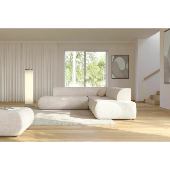 Coltar Extensibil Puente II, 265x265x74 h cm, Stofa, Beige picture - 1
