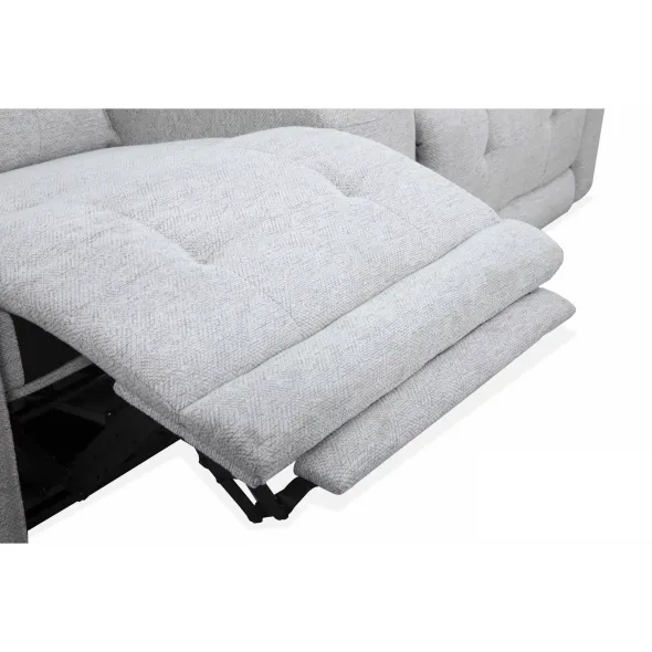 COLTAR KELVIN 71066TZ, 2 Reclinere Electrice, Masuta si Soundbar, 338x224x107 h cm,  Stofa, Gri Deschis picture - 4