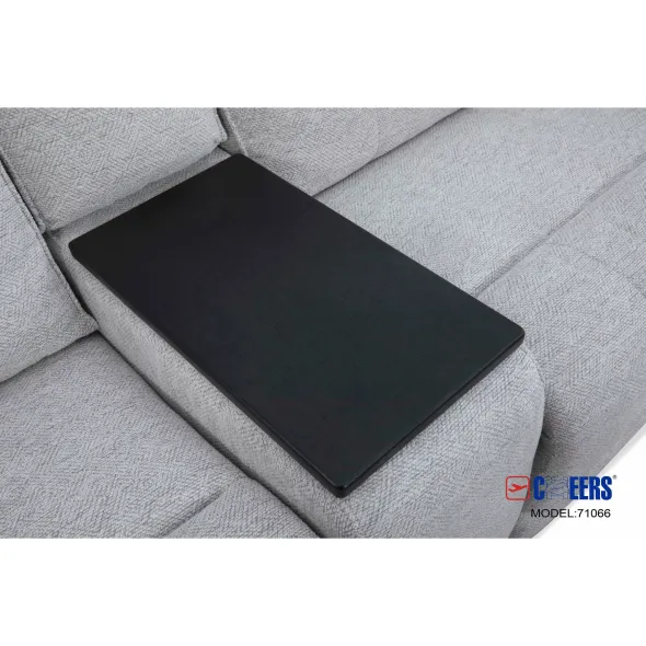 COLTAR KELVIN 71066TZ, 2 Reclinere Electrice, Masuta si Soundbar, 338x224x107 h cm,  Stofa, Gri Deschis picture - 5
