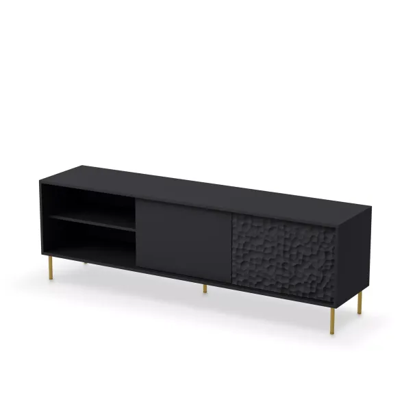 Comoda TV Bravo RTV1, 180x41x58 cm, Neagra picture - 2