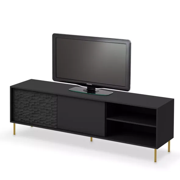 Comoda TV Bravo RTV1, 180x41x58 cm, Neagra picture - 6