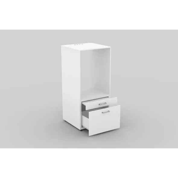 Dulap Cu Sertare Pentru Masina de Spalat Haine/Uscator, AZA - 3097ME60, 67x65x144 cm - Alb picture - 3