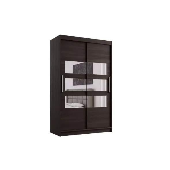 Dulap Usi Culisante Miami V, 120x58x200 cm, Wenge Ciocolata picture - 2