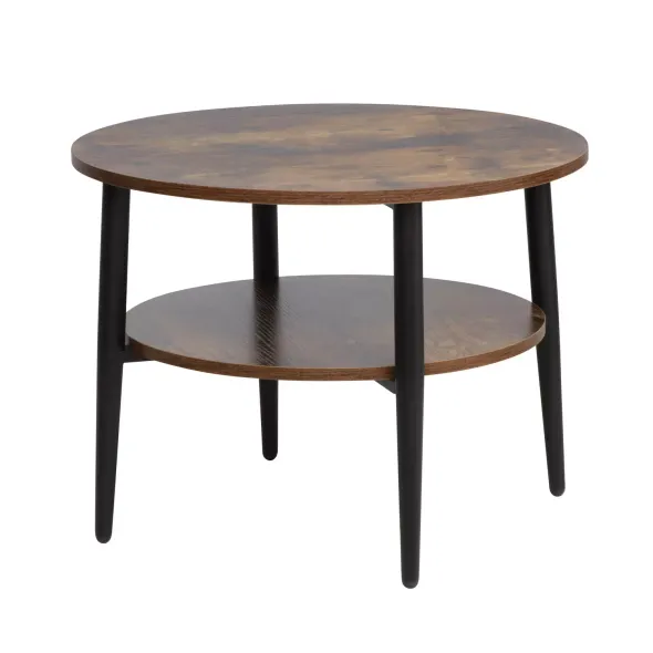 Masuta Cafea Ella B Negru/Maro Rustic picture - 1