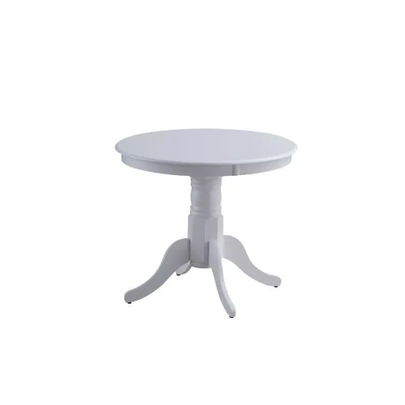 Set Masa Rotunda Gomez + 4 Scaune Benoni,  Ø90x76 cm, Alba picture - 2