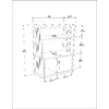 Raft Carti Letos, 60x29,6x80 cm - Antracit/Auriu picture - 6