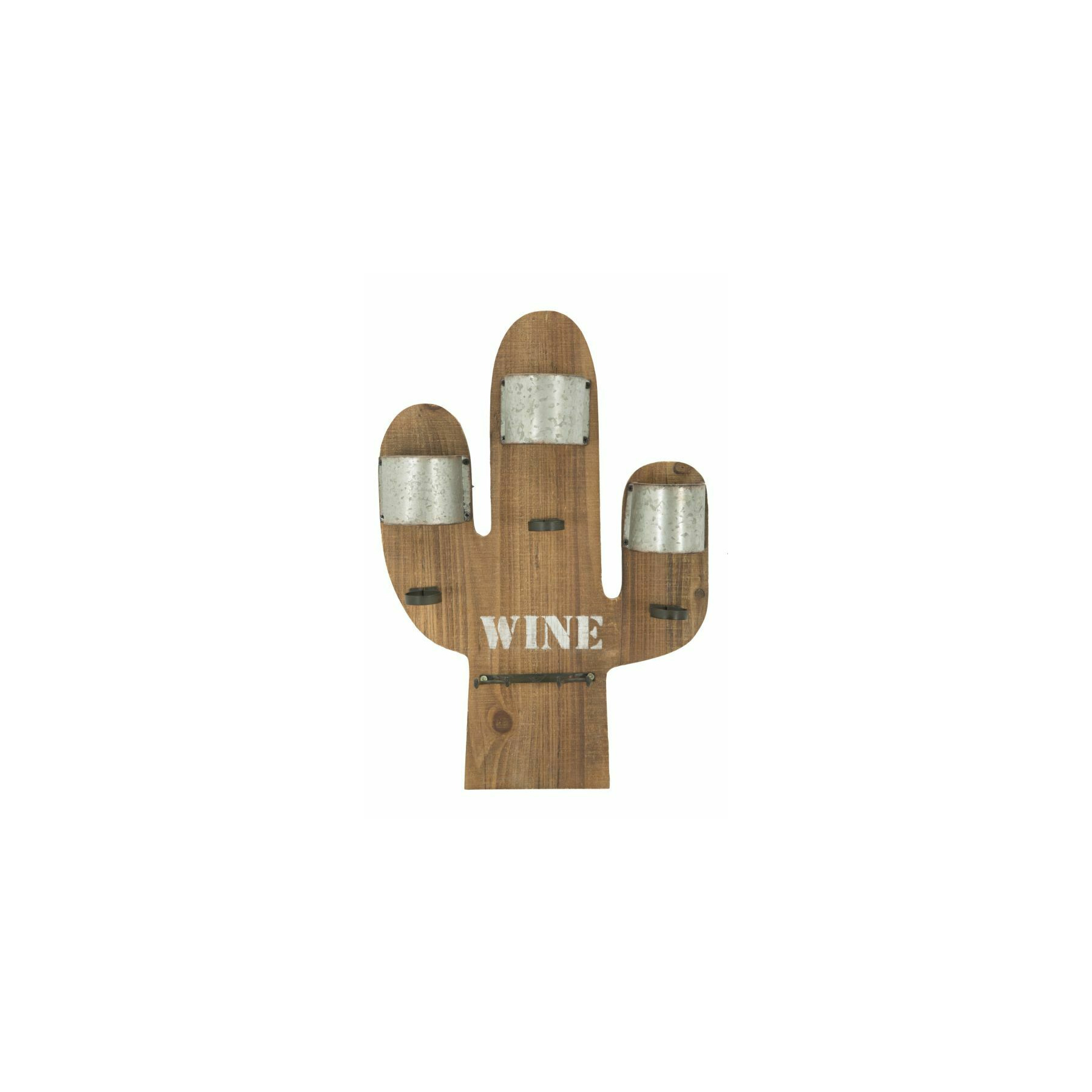 Raft pentru sticle de vin, roma1794, natur, metal si mdf, 58x40x9.5 cm