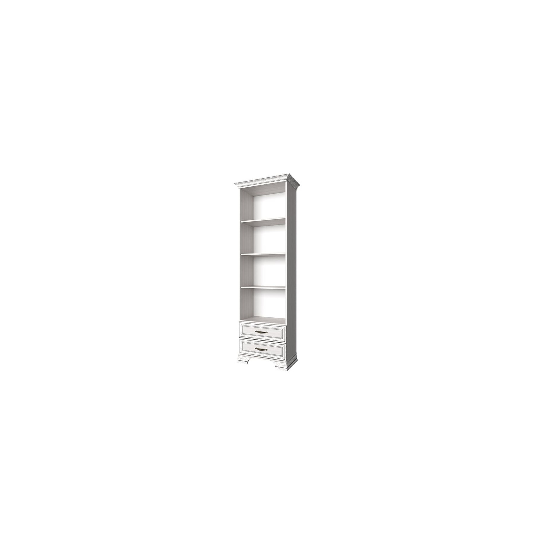 Regal 2 sertate + polite tiffany 2s, 69x39.9x212.1 cm, crem woodline
