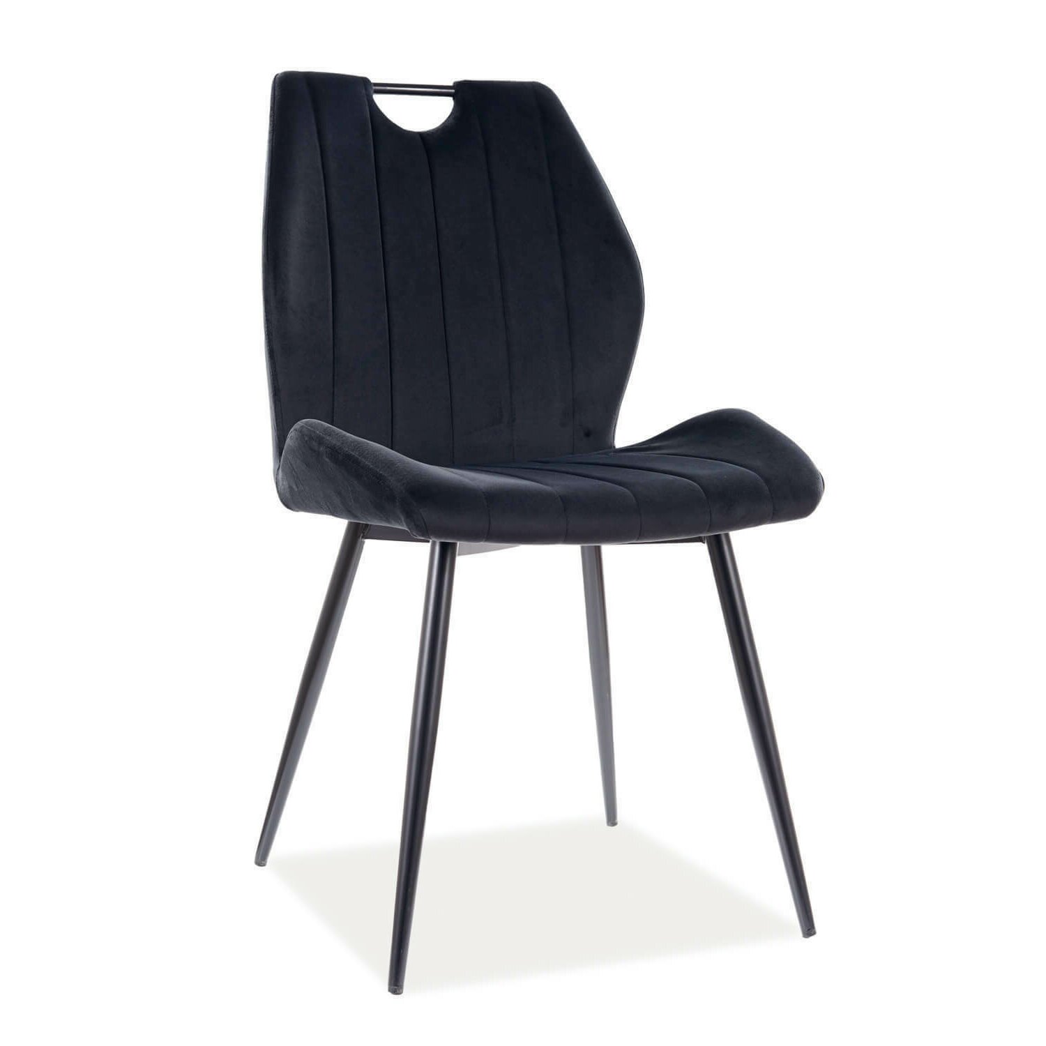 Scaun arco velvet negru