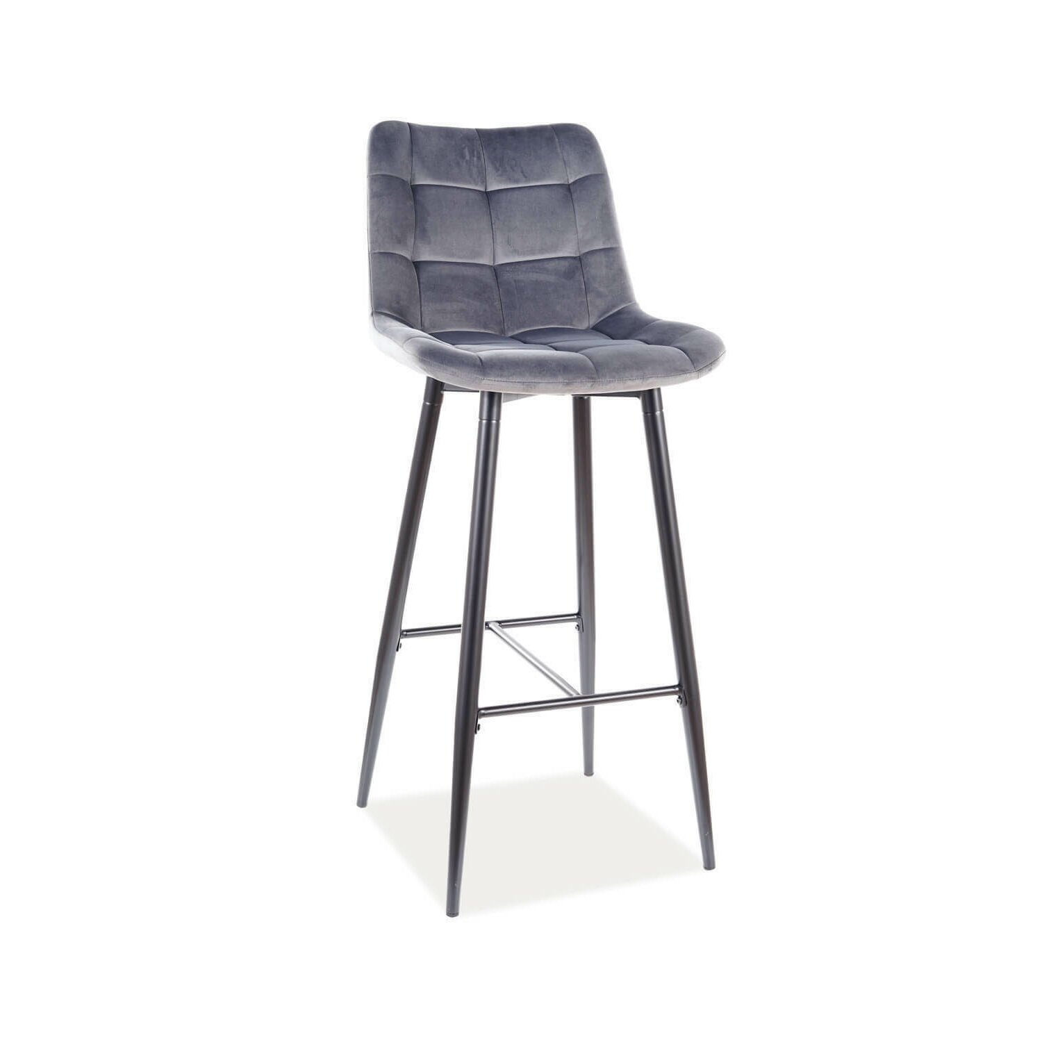 Scaun bar h1 chic velvet gri