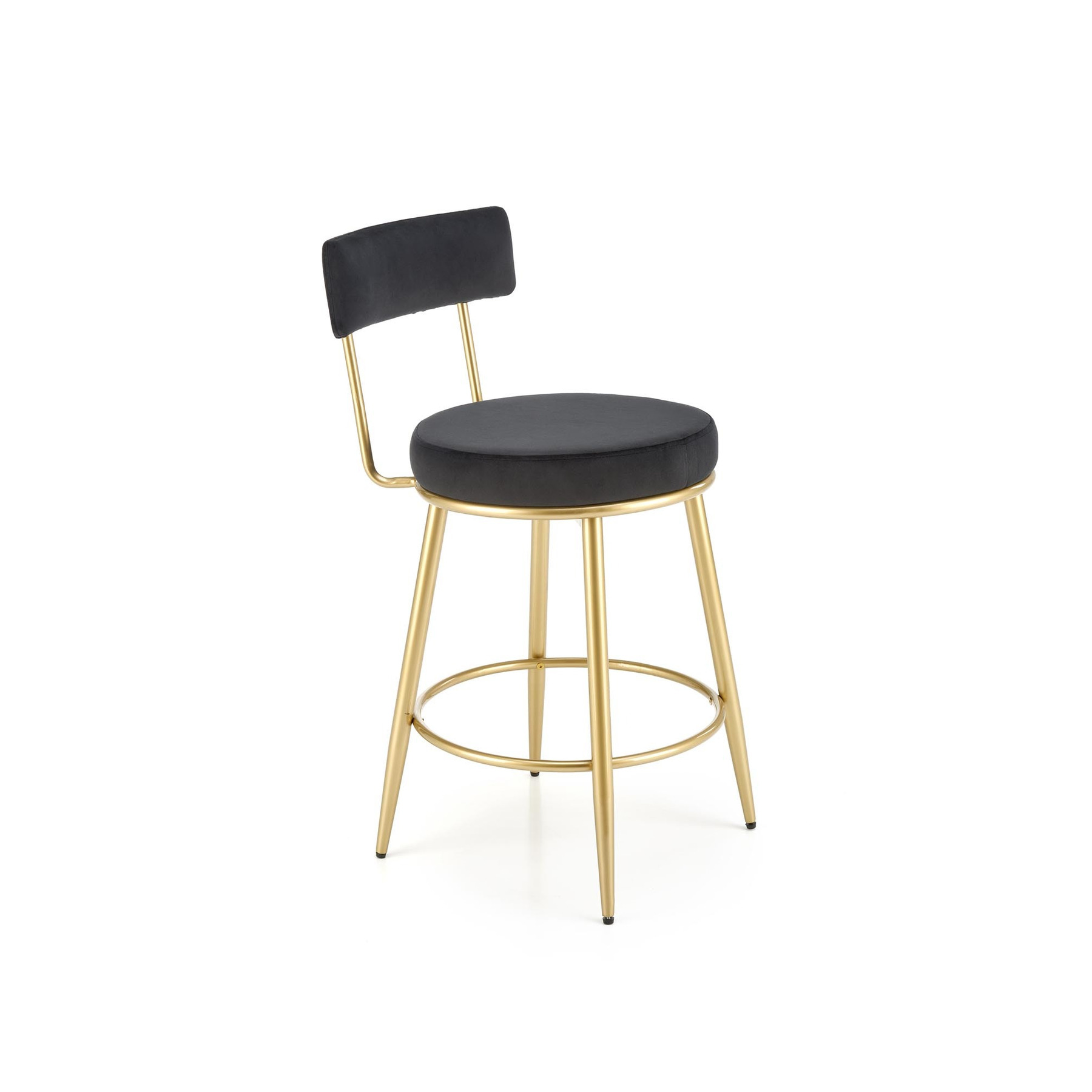 Scaun Bar Hans 115, 45x54x90 cm, Negru/Auriu