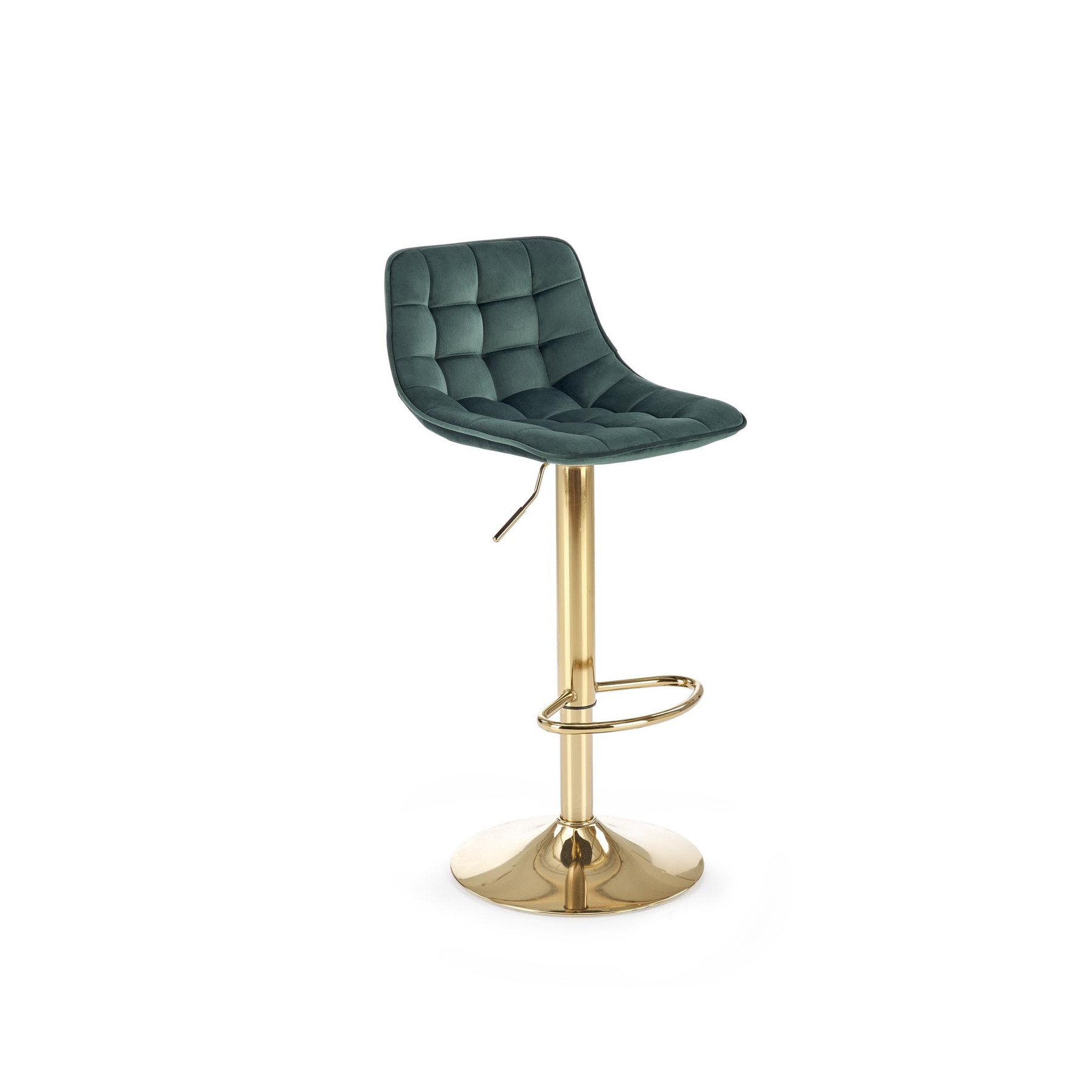 Scaun Bar Hans 120, 43x44x84-106 cm, Verde/Auriu