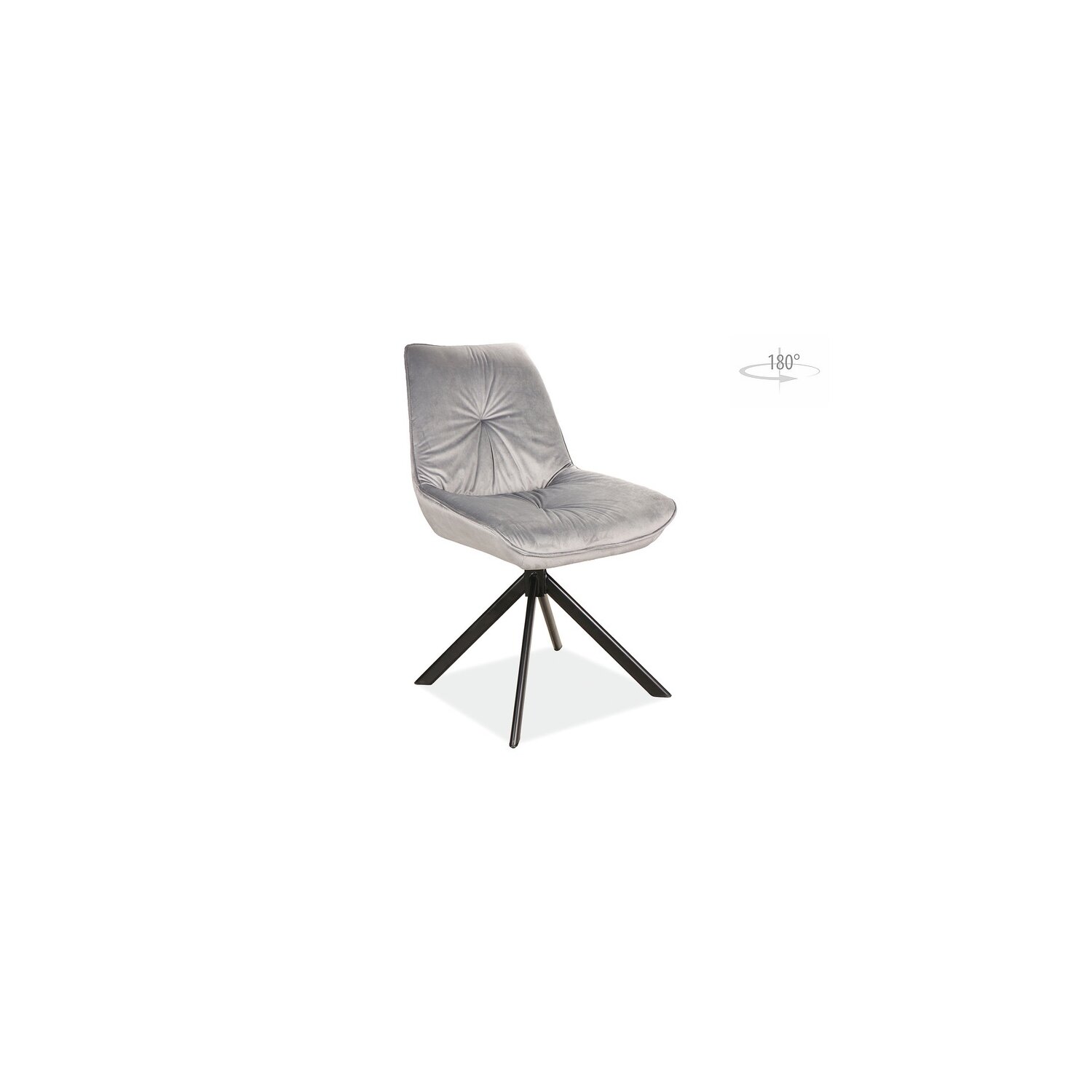 Scaun rotativ boogie i velvet gri bluvel 14