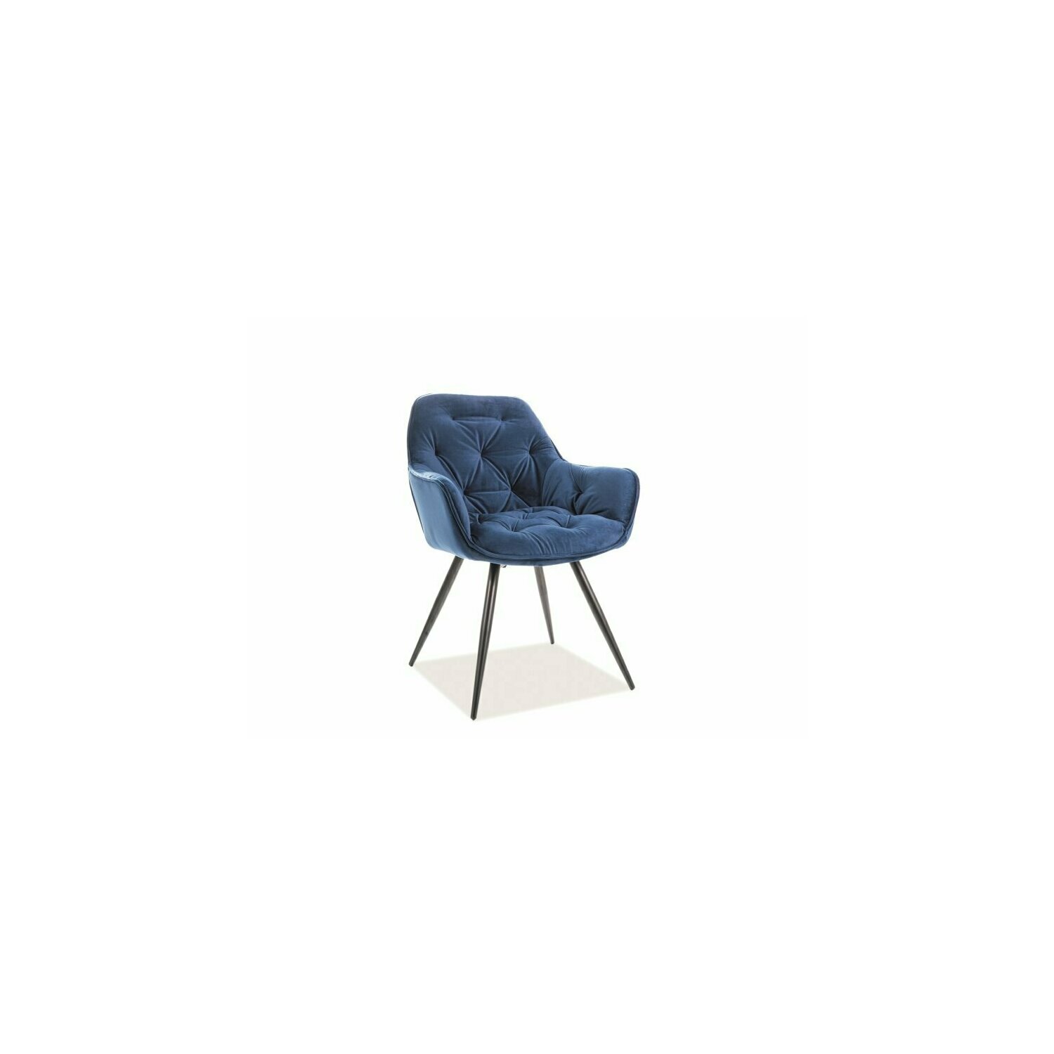 Scaun cherry velvet albastru navy