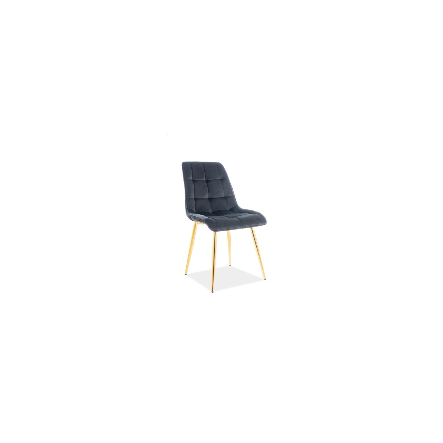 Scaun chic auriu/velvet negru
