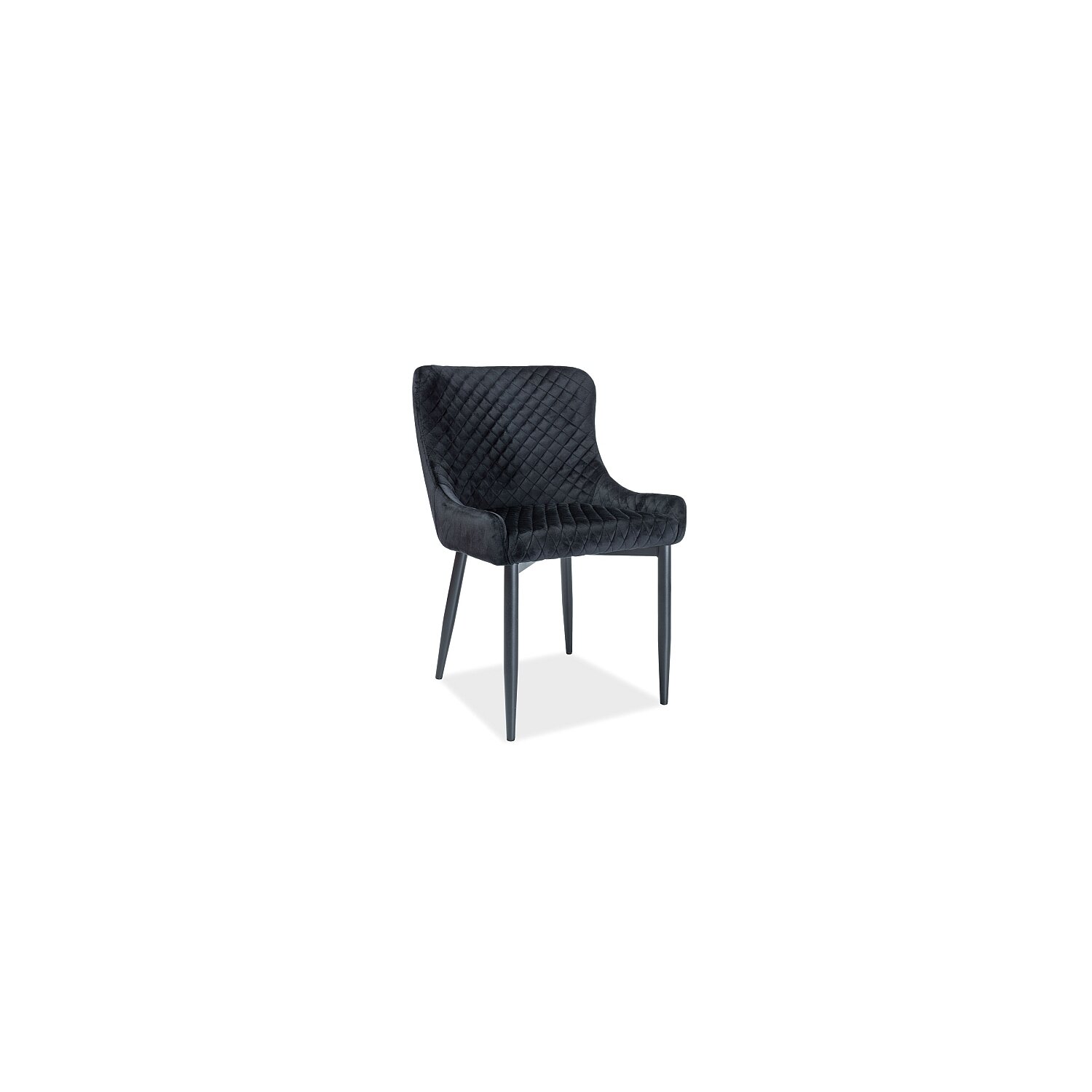 Scaun colin b velvet negru