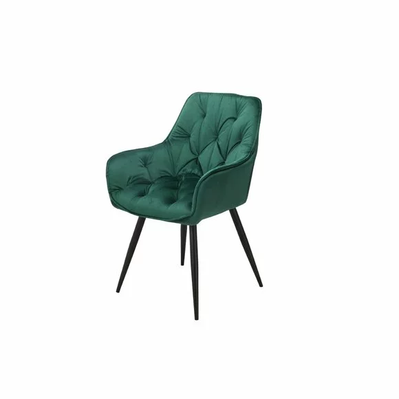 Scaun Coral Stofa Verde Tip Catifea picture - 1