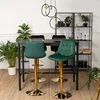 Scaun de Bar Akita, 45x42x91/112 cm, Metal/Catifea, Verde/Auriu picture - 10