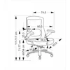 Scaun De Birou Cyprus, Ergonomic, 80x74x111-117 h cm, Rezistent 180 kg picture - 5