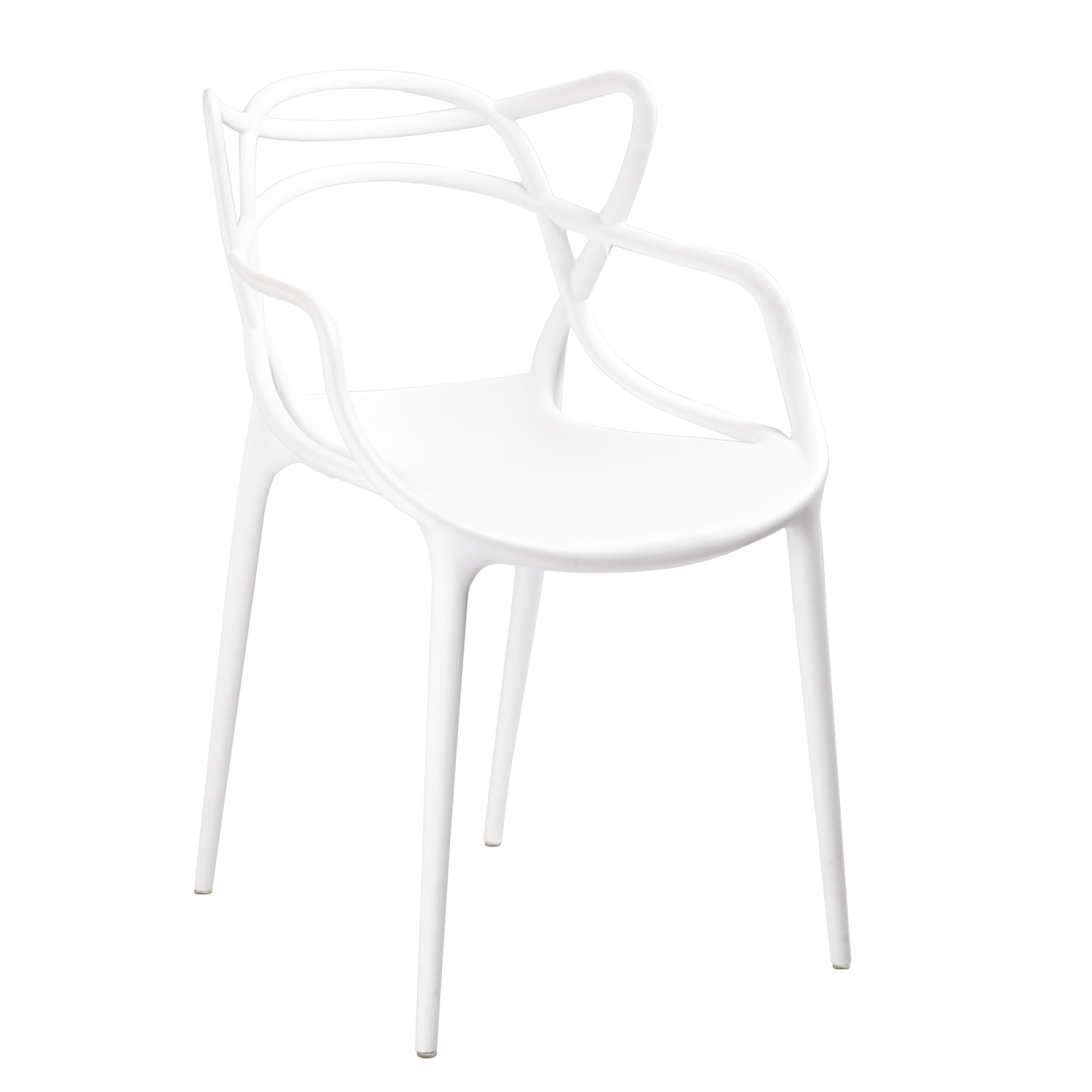 Scaun plastic maestro alb