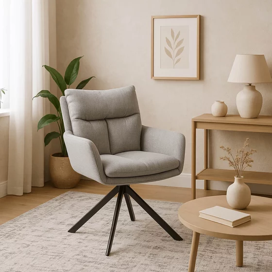 Scaun Rotativ Pomona, 58x64x97 cm, Stofa picture - 4
