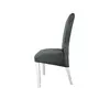 Scaun TIPO tapitat cu stofa tip catifea gri antracit, 47x59x100 H cm picture - 3