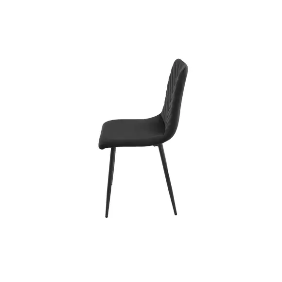 Scaun Vector, 44x55x87.5 cm, Velvet Negru picture - 4