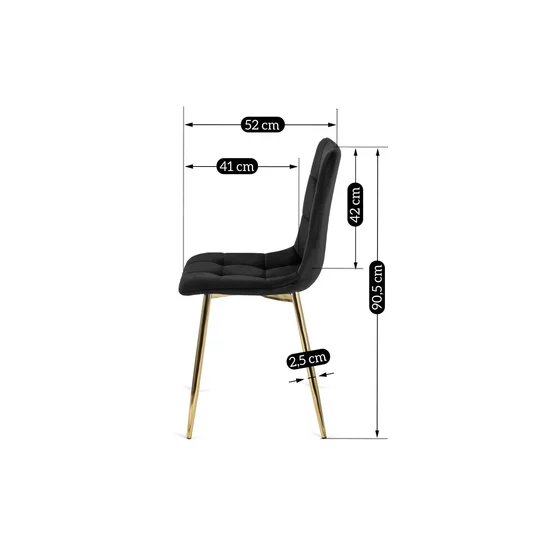 Scaun Yana, 43x52x91 h cm, Catifea, picture - 15