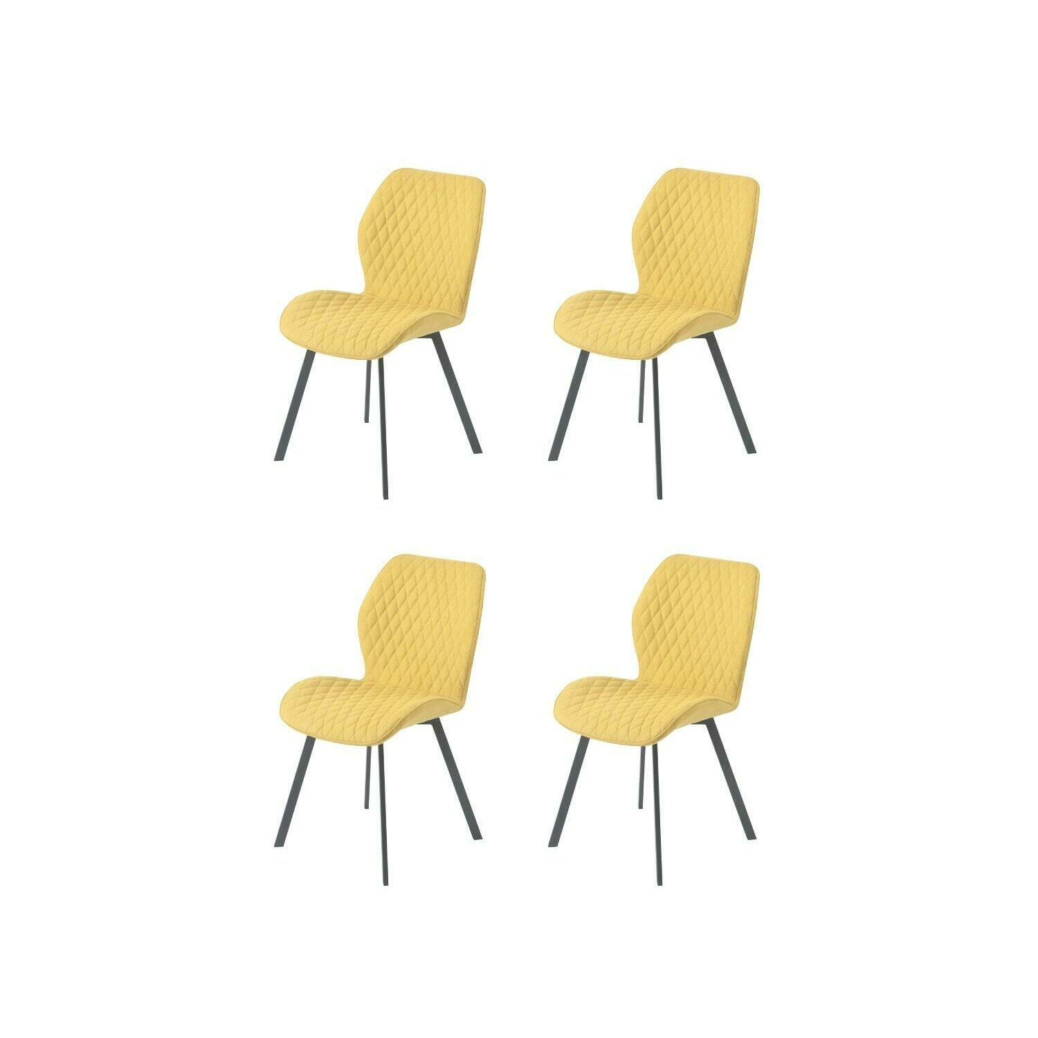 Set 4 scaune klaus, 50x64x90, galben