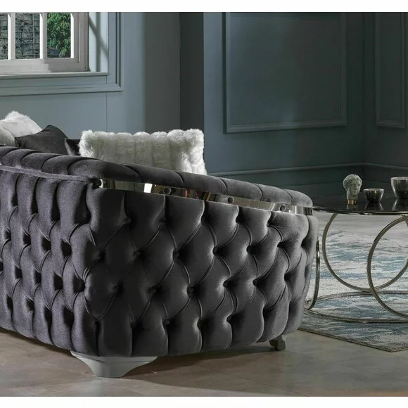 Set Canapea Artemis Dark Grey VENEDIK 13709 + 2 Fotolii Artemis Dark Grey picture - 2