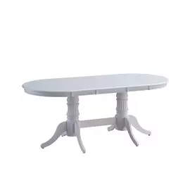 Set Masa Nice + 6 Scaune Benoni, 150-190x90x76 cm, Alb