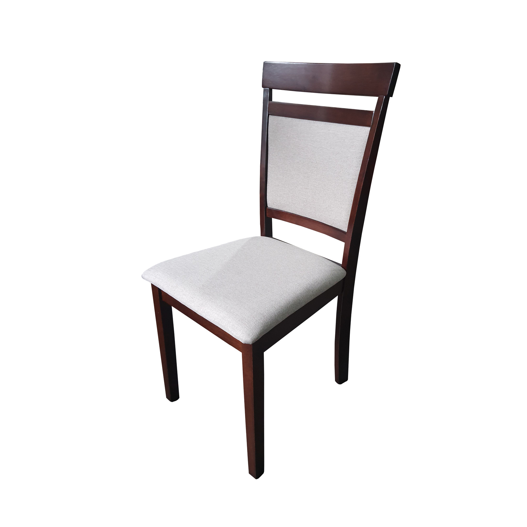Set Masa Oliver cu 4 Scaune Omer, Ø103x76 cm, Nuc Inchis - Kalenda